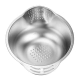 Stainless Steel Rice Bowl Strainer Basket for Kitchen Sink Draining and Vegetable Washing Colander V1369-AZ3-W-15795