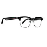 Black Comfortable AI Smart Anti-Blue Light Half-Rimmed Glasses - Lightweight, Stereo Audio, Clear V888-ELOSUNG396782