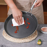 26cm Stainless Steel Crepe Pan Non-Stick Pan Honeycomb Coating Frying Pan Pizza6299 V201-W13885166