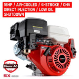 Baumr-AG 16HP Stationary Engine Petrol Direct Ignition OHV 4-Stroke Electric Recoil Start V219-ENGPTLBMRC41E