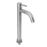Single Cold Water Kitchen Faucet Stainless Steel Single Hole Bathroom Faucet for Home Apartment Tall V1294-YM0710-3112230079011