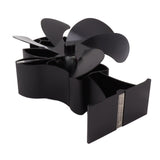 Heat Powered Stove Fan 6 Blade Aluminum Alloy Low Noise Wood Stove Fireplace Fan for Home Log V1294-YM0706-3114230098211