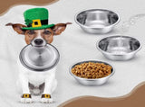 10 Pcs 8 Cup Metal Dog Bowls Stainless Steel Thickened Food Bowls Travel Kennel Food and Water Dish V1259-DP01-F-117