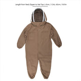 Beekeeping Protective Suit Breathable Bee Suits Smock with Zipper for Beekeepers Light BrownXXL V1294-YM0901-3111200080713