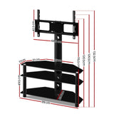 Artiss TV Stand Mount Bracket for 32"-60" LED LCD 3 Tiers Storage Floor Shelf TV-MOUN-S02-BK