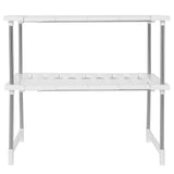 2-Tier Under Sink Rack Stainless Steel Expandable Storage Organizer Kitchen Shelf Holder V1294-YM0901-3117200157011