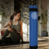 Mandala Yoga Mat Premium Bundle, Includes Yoga Mat 188cm H x 61cm W, Yoga Strap & Steel Hydration V398-MA-494MDB