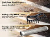 ASMOKE Essential Smart Portable Wood Pellet Grill & Pitmaster Accessory Bundle - Includes 10x V642-XFAS-ESS-GRL-MCLSMTMS-AP20LB