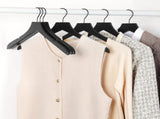 TOPIA HANGER Wooden Hangers 20 Pack, Rubber Wood Clothes Hangers with Rotatable Black Hook and V1258-DP02-F-237