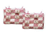 Lylac Homewares Petal Delights Set of 2 Cotton Chair Pads Mia Pink V442-LYL-CHAIRCU-SETOF2MIA-PINK-SQ