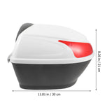 Motorcycle Tail Box Plastic Storage Case White 1 Set Riding Accessories Secure V1192-AZ-W-26903