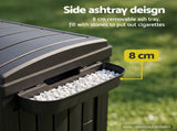 Gardeon Outdoor Trash Cans Dual Compartment Trash Can 220L Black OTC-220L-BK