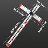 Multifunctional Woodworking Ruler, Drilling Positioning and Combination Angle T-Square Tool with V1192-AZ-W-30013