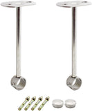 2 Pack Ceiling Mount Bracket, Stainless Steel Wardrobe Pipe Bracket Rod Holder Ceiling Holder, V1188-CYX-LHJ-1933