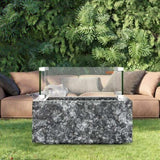 Gas Fire Pit Wind Guard for Square Fire Table, 380 x 380 x 180 mm Clear Tempered Wind Guard for V952-HKFFZGHBLZFX8PISWV0