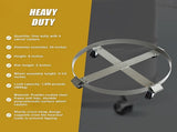 Drum Dolly 450kg 55 Gallon w Swivel Casters Heavy Duty Steel Frame Non Tipping V63-824681