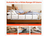 Foldable Bed Rail for Elderly, 122 cm Assist Rail with Fixing Strap, Adjustable Height Pipe V952-BCBSBCBSKZD1BAXNX001V0