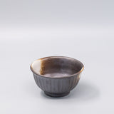 Bowl Deep 18cm Black Ridged Glaze V637-C1231