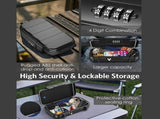 Portable Safe Box for Travel, Combination Security Case LockBox with Code, Waterproof Anti-Theft V1369-AZ3-W-11432
