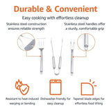 4-Piece Stainless Steel Barbeque Grilling Tool Set with Carry Bag,Grilling Accessories Bbq Tools V1192-AZ-W-31175