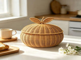 Rattan Bread with Lid, Handwoven Household Boxes, Multi-Purpose Decorative Storage V1366-AZ2-W-23617