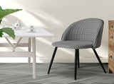 Levede 2x Dining Chairs Kitchen Cafe Black and White CH1037-2-HS