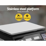 Emajin Scales Digital Kitchen 40KG Weighing Scales Platform Scales Black LCD SCALE-SHOP-B-40KG-BK