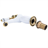 Floral Pattern Single Handle Mixer Tap Cold/Hot Water Faucet for Bathroom Basin Sink V1294-YM0901-JY07252-03