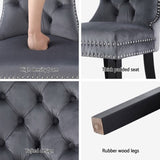 1 Set of 4 Artiss Dining Chairs Grey Velvet UPHO-C-DIN-1061-GYX4