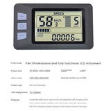 P3H LCD Display Meter Dashboard 24V 36V 48V 60V Electric Bike Meter Display Panel for Electric V1369-AZ3-W-08304