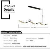 BAMDECOR A2575 Modern Design Linear LED Ceiling Light for Dining Room Office Kitchen Living Room V255-BAM-A2575