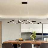 BAMDECOR A24122 Modern Minimalist Black Pendant Light Adjustable LED Chandelier for Dining Room and V255-BAM-L-24122-BLK-150