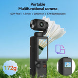 WHITE**4K HD 180&deg Rotating Anti-Shake Action Camera1.9-Inch Screen 2000mAh Battery, Compact & V1102-YDXJ002
