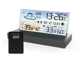 Weather Station Wireless Indoor Outdoor with Sensors Transparent Glass Color Display Digital Weather V1294-YM0901-HS7039