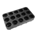 15 Hole Black PP Plant Growing Trays for Gardening 5Pcs V1370-AZ4-16964