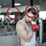 Sturdy Red Gymnastics Rings with Anti-Slip Design for Fitness V1192-AZ-W-20614
