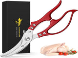 Heavy Duty Kitchen Shears, Poultry Scissors for Cutting Chicken Bones, German Stainless Steel, V1107-CS-CFBXGJDHO
