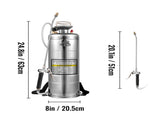 3.5Gal Stainless Steel Sprayer,l Set 20" Wand& Handle& 3FT Reinforced Hose, Hand Pump Sprayer V952-PWQBXG12L00000001V0