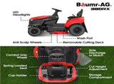 BAUMR-AG 38" Ride On Mower Lawn Tractor, Side Discharge or Mulch, Electric Start, 14hp 452cc, V219-MOWRIDBMP38SA