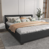 Milano Sienna Luxury Bed with Headboard - Charcoal No.35 - King Single ABM-10001610