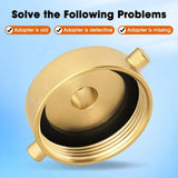 2-1/2In Female X3/4In GHT Male Fire Hydrant Adapter FireHose Adapter Brass FireEquipment with Pin V1370-AZ4-07650