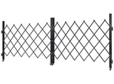 Double Folding Security Gate, Lockable Scissor Gate with 360 degree Swivel Casters, Outdoor V952-GZSZDAQM63395RNRL001V0