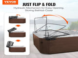 Hot Tub Cover Lift, Spa Cover Lift, Hydraulic, Width 175.26cm - 254.11cm Adjustable, Installed on V952-YYSLCDB00000TDEQYV0