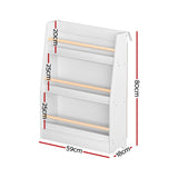 Keezi Kids Bookshelf 3 Tiers Storage Children Bookcase Organiser Display Shelf FURNI-B-BOOK-3T-WH