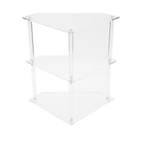 Acrylic Corner Side Table Small 3 Tier Triangular End Table for Living Room Bedroom Study V1294-YM0901-3116250002011