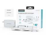 CHOETECH PD6008 GAN Dual Type-C 100w Travel Charger V28-ELECHOPD6008