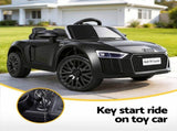 Kids Ride On Car Audi R8 Licensed Sports Electric Toy Cars Black RCAR-R8-S-BK