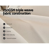 Artiss 2X Blockout Curtains Eyelet 240x230cm Beige BC-MATT-240X230-BG