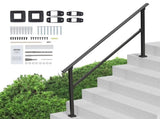 Handrails for Outdoor Steps, 5 Step Stair Hand Rail Kit, Transitional Carbon Steel Railings with V952-FGDHGZLSLZFSXI0DBV0