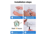Soap Holder Easy-Installation Hollow Design Square-Shaped Punch-free Soap Drain Box for Home-Silver V1263-JX-2672